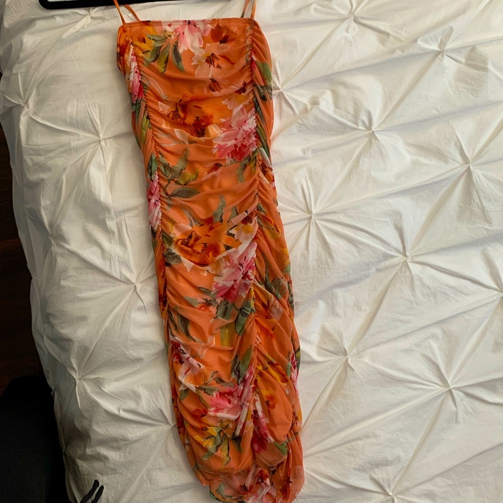 Sirens pink rutched dress